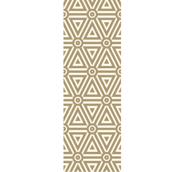 Driehoekige beige opstelling behang geometrisch - TenStickers