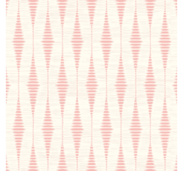Pastelroze rabaul ikat geometrisch behang - TenStickers