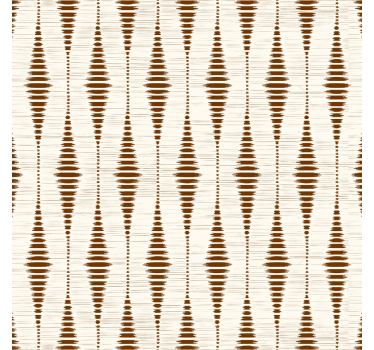 Chocoladebruine rabaul ikat geometrisch behang - TenStickers