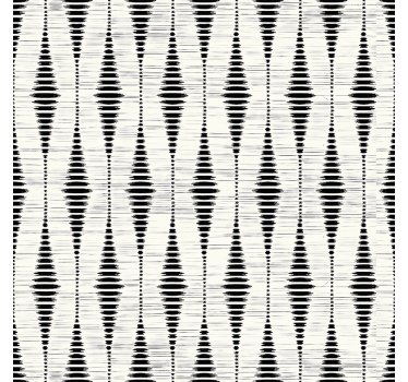 Geometrisch behang black rabaul ikat - TenStickers