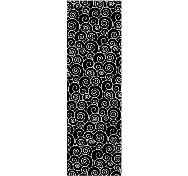 Behang geometrisch zwart-witte golven - TenStickers
