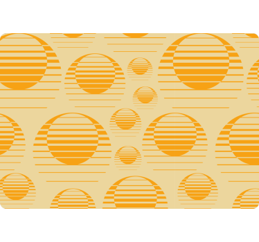 Behang geometrisch retro oranje zonnen - TenStickers