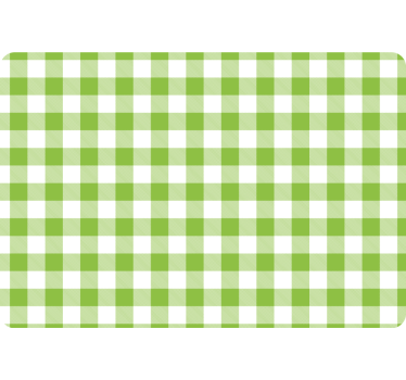 Behang geometrisch groen geruit plaid ontwerp - TenStickers