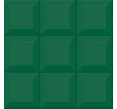 Behang geometrisch 3d groene vierkanten - TenStickers