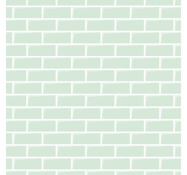 Behang baksteen groen elegant patroon - TenStickers