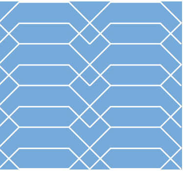 Behang geometrisch blauwe lijnen - TenStickers