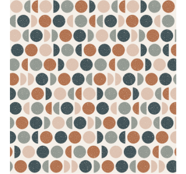 Behang geometrisch retro stippenpatroon - TenStickers