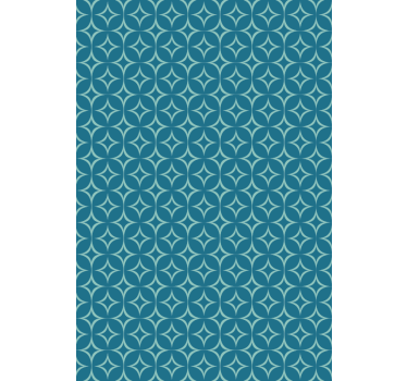 Behang geometrisch blauwe elegante cirkels - TenStickers