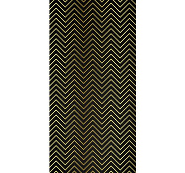 Behang geometrisch chevron gouden motief - TenStickers