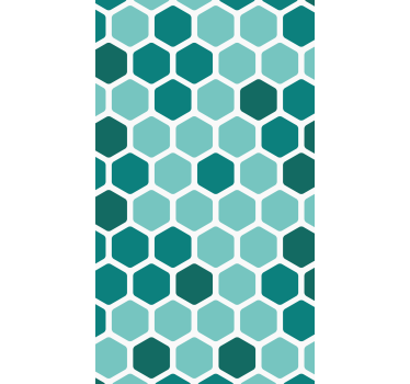 Behang geometrisch groen honingraatmotief - TenStickers