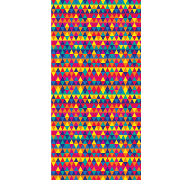 Behang geometrisch kleurrijk driehoekpatroon - TenStickers