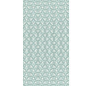 Behang geometrisch groene sterburst - TenStickers