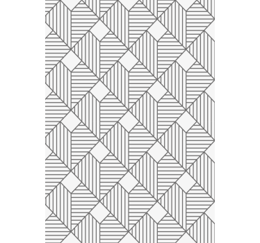 Behang geometrisch grijs patroon stijl - TenStickers