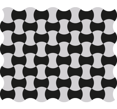 Behang geometrisch zwart en wit curves - TenStickers