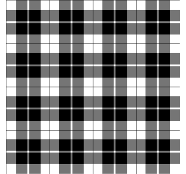 Behang geometrisch zwart-wit ruitpatroon - TenStickers