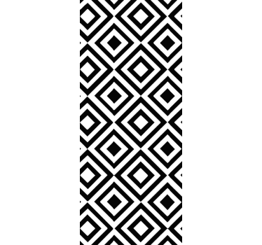 Behang geometrisch zwart-wit - TenStickers