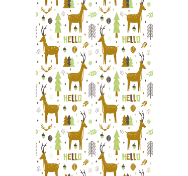 Behangpapier kinderkamer nordic forest groet - TenStickers