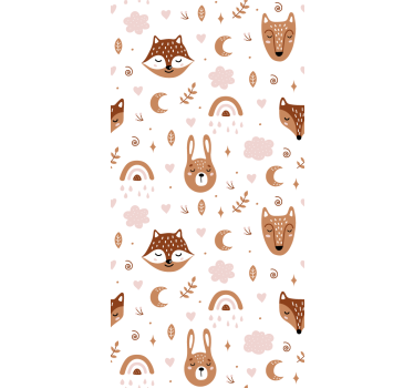 Behangpapier kinderkamer bosdieren - TenStickers