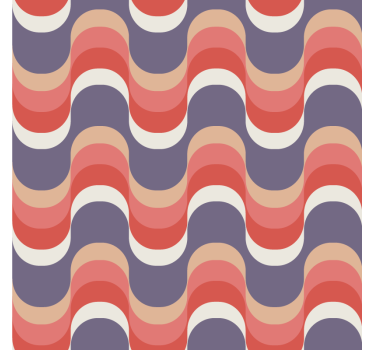 Behang geometrisch golfpatroon ontwerp - TenStickers