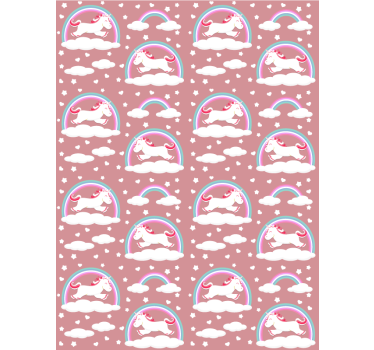 Behangpapier kinderkamer met magisch eenhoorn thema - TenStickers
