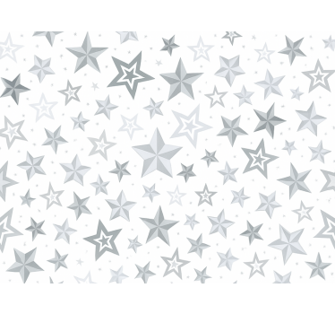 Behangpapier kinderkamer zilver sterrenpatroon - TenStickers