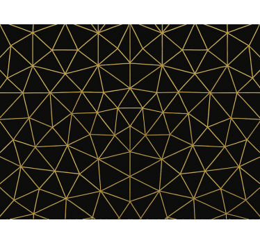 Behang driehoeken midnight gold geometrisch web - TenStickers