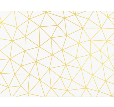 Behang driehoeken gouden geometrische prismamosaïek - TenStickers