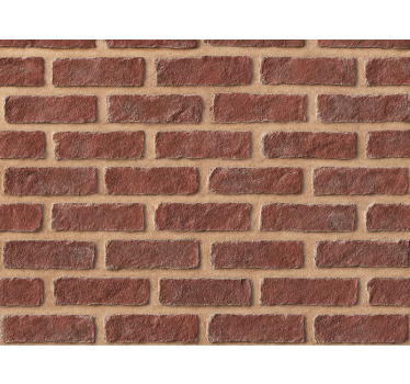 Behang baksteen verweerd rood baksteen - TenStickers