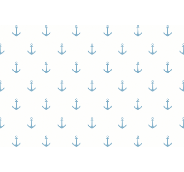 Behangpapier kinderkamer blauw anker ontwerp - TenStickers