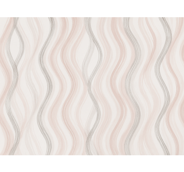 Behangpapier kinderkamer lichtgrijze en roze aquarel lijnen - TenStickers