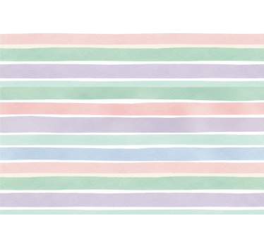 Behangpapier kinderkamer zachte kleurstrepen - TenStickers