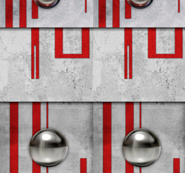 Vinyl behang betonlook Rood wit moderne kunst beton - TenStickers
