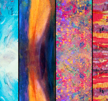 Abstracte kunstpanelen behang woonkamer - TenStickers