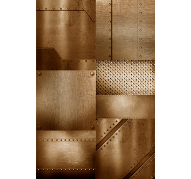 Behang met print bruin metaal - TenStickers