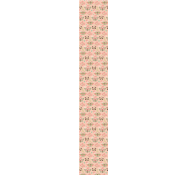 Vlinders roze motief behangpapier kinderkamer - TenStickers