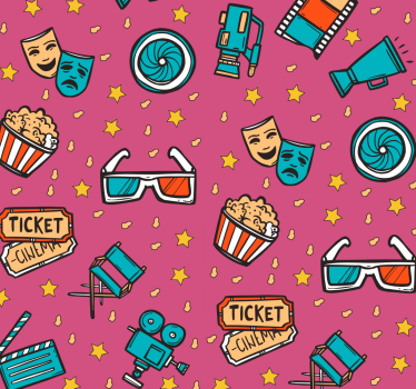 Filmavond - meisje kinderbehang - TenStickers