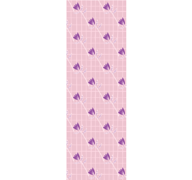Geometrische bloemenstructuur behang geometrisch - TenStickers