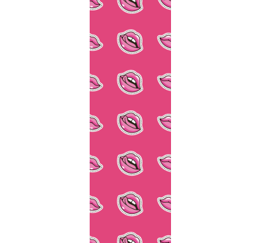 Lippen patroon ontwerp behang kunst - TenStickers