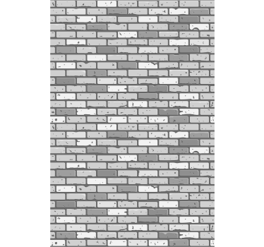 Monochroom metselwerk behang baksteen - TenStickers