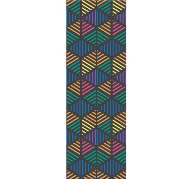 Behang geometrisch gestreept patroon - TenStickers