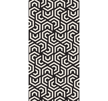 Labyrintisch ontwerp behang geometrisch - TenStickers