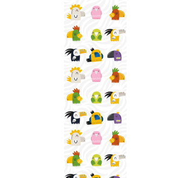 Vrolijke monstermuurschildering behangpapier kinderkamer - TenStickers