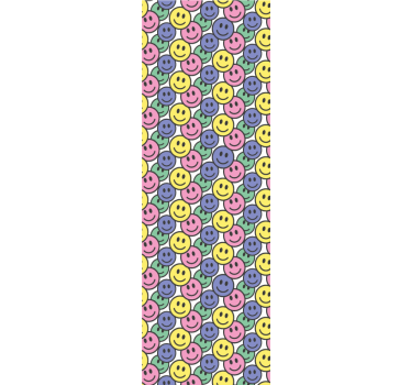 Smileypatroon behang kunst - TenStickers