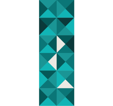 Blauw driehoekig ontwerp behang geometrisch - TenStickers
