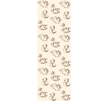 Speelse dierenschetsen babykamer behang - TenStickers