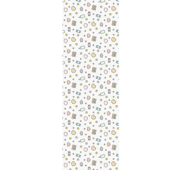 Snoep-geïnspireerd patroon babykamer behang - TenStickers