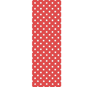 Rood en wit patroon stippenbehang - TenStickers