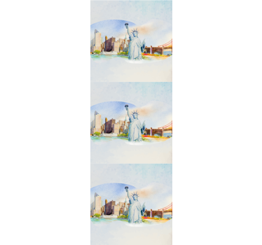 Collage van stedelijke bezienswaardigheden new york behang - TenStickers