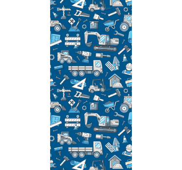 Bouw speeltijd babykamer behang - TenStickers