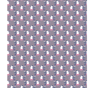 Mythische eenhoorns babykamer behang - TenStickers